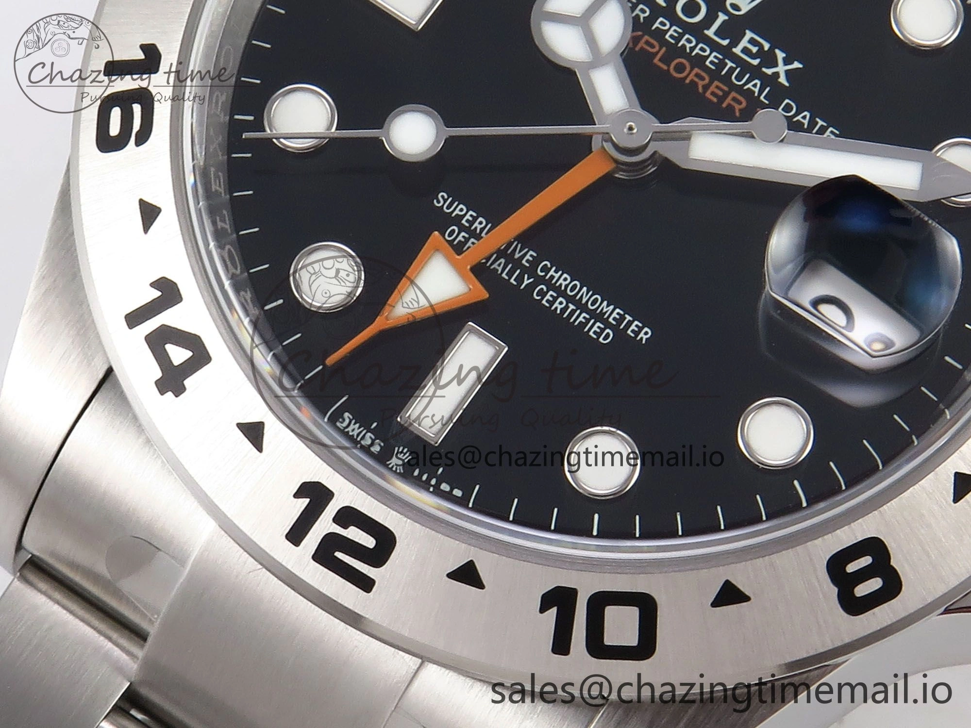 Explorer II 42mm 226570 904L SS Clean 1:1 Best Edition Black Dial on Bracelet DD3285 CHS