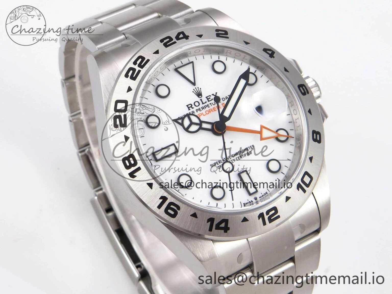 Explorer II 42mm 226570 904L SS Clean 1:1 Best Edition White Dial on Bracelet DD3285 CHS
