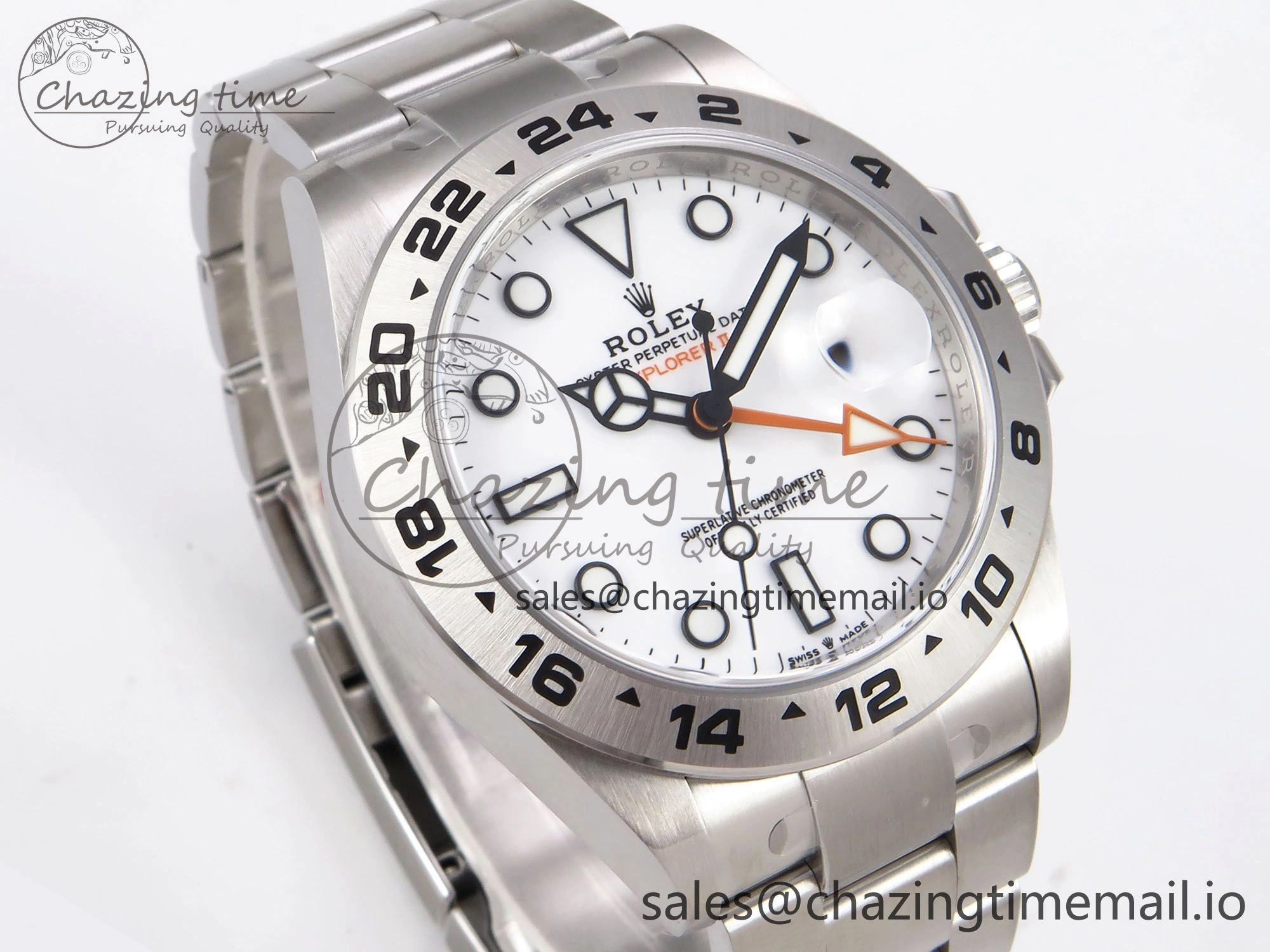 Explorer II 42mm 226570 904L SS Clean 1:1 Best Edition White Dial on Bracelet DD3285 CHS