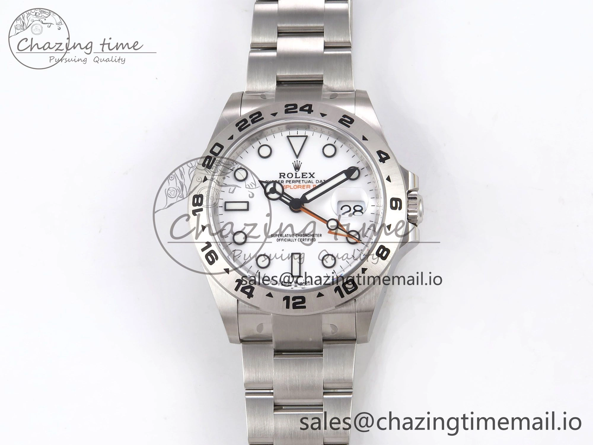 Explorer II 42mm 226570 904L SS Clean 1:1 Best Edition White Dial on Bracelet DD3285 CHS