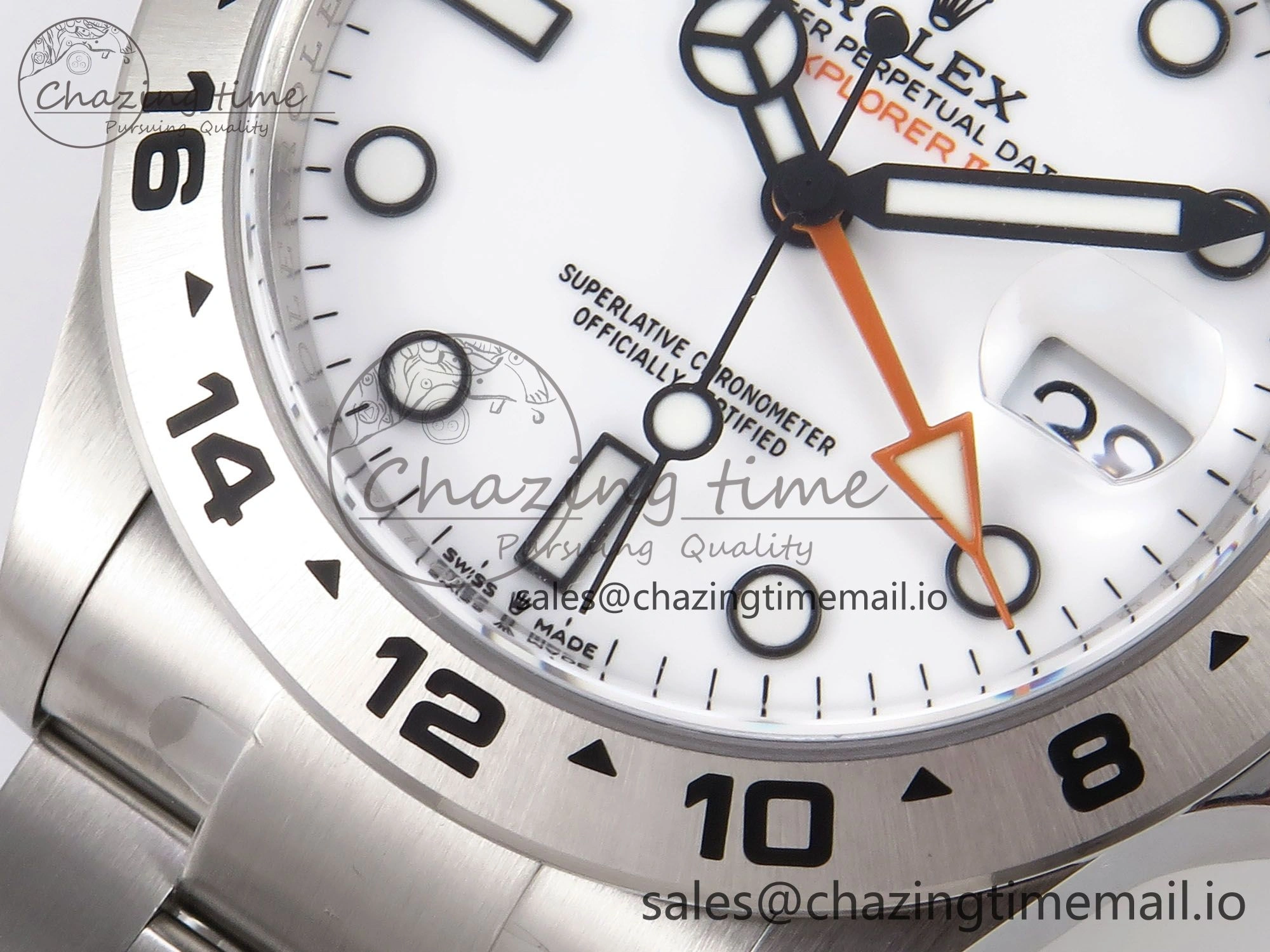 Explorer II 42mm 226570 904L SS Clean 1:1 Best Edition White Dial on Bracelet DD3285 CHS