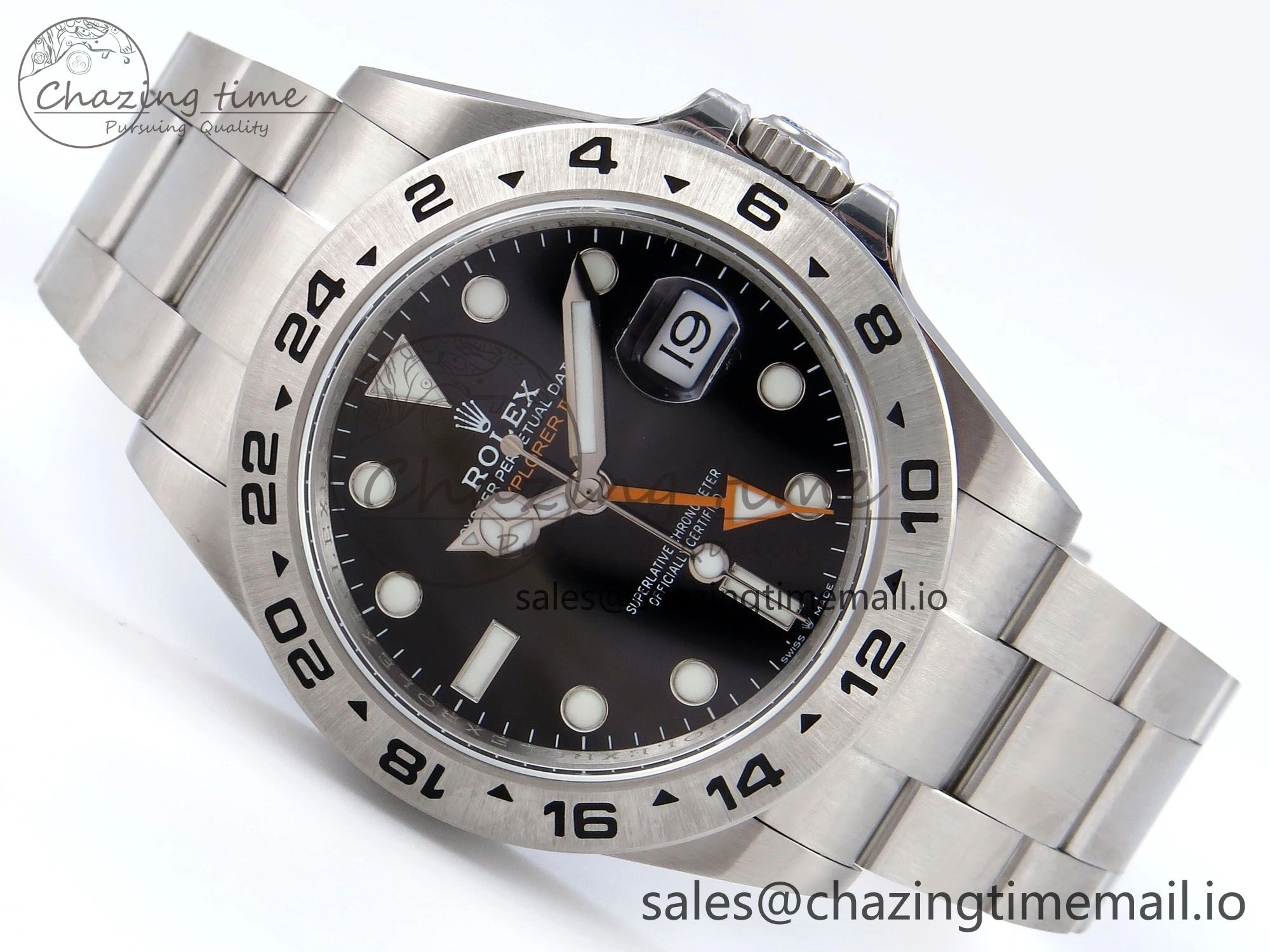 Explorer II 42mm 226570 904L SS QF 1:1 Best Edition Black Dial on Bracelet SH3285-2 CHS