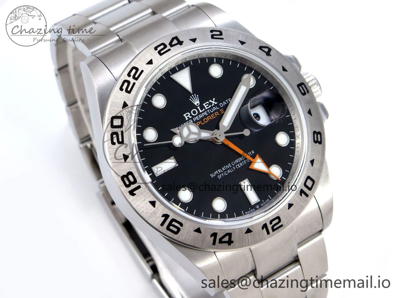 Explorer II 42mm 226570 904L SS QF 1:1 Best Edition Black Dial on Bracelet SH3285-2 CHS