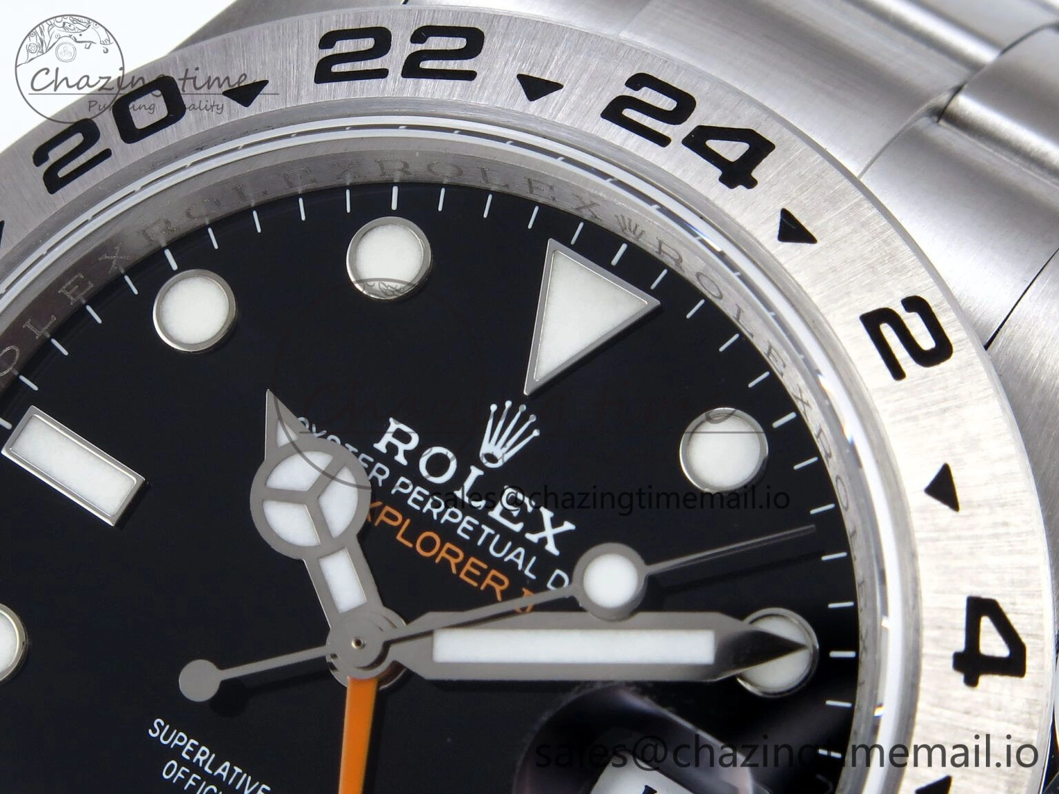 Explorer II 42mm 226570 904L SS QF 1:1 Best Edition Black Dial on Bracelet SH3285-2 CHS