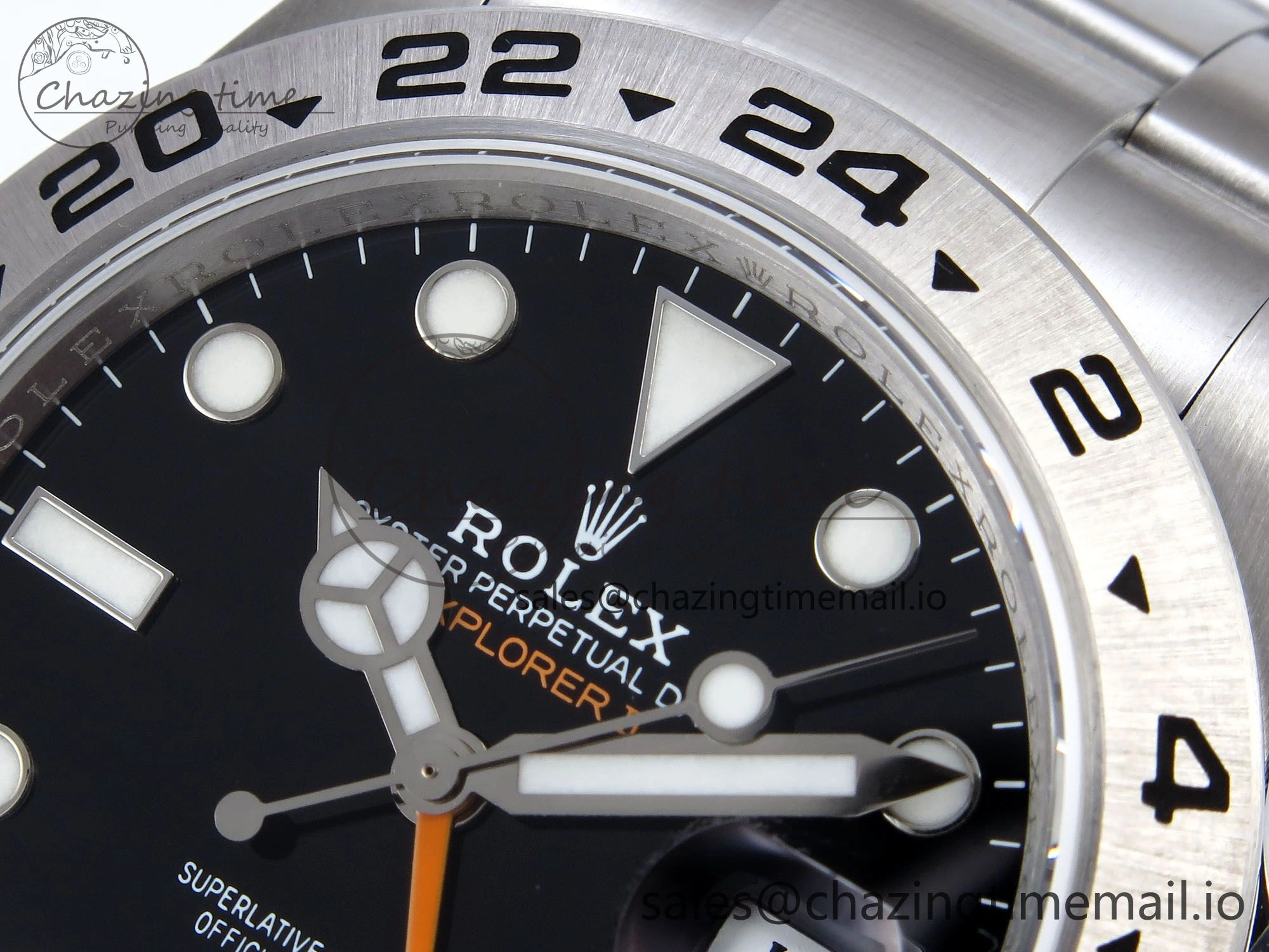 Explorer II 42mm 226570 904L SS QF 1:1 Best Edition Black Dial on Bracelet SH3285-2 CHS