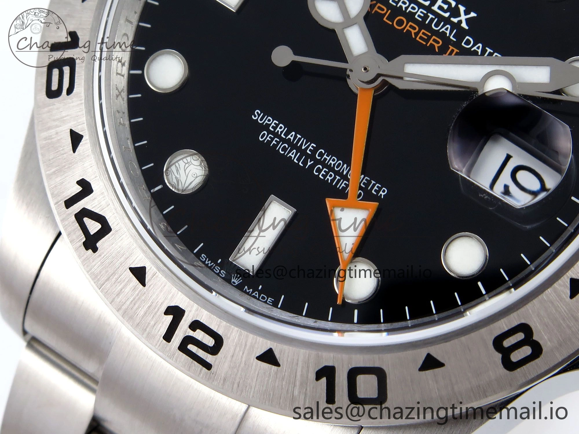 Explorer II 42mm 226570 904L SS QF 1:1 Best Edition Black Dial on Bracelet SH3285-2 CHS