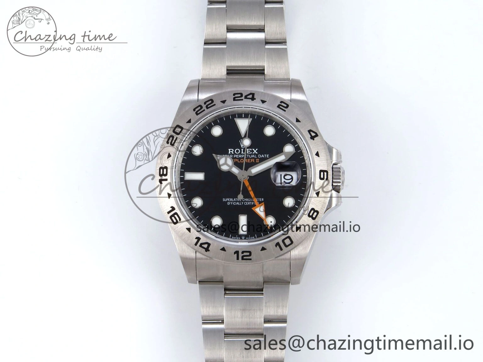 Explorer II 42mm 226570 904L SS QF 1:1 Best Edition Black Dial on Bracelet SH3285-2 CHS