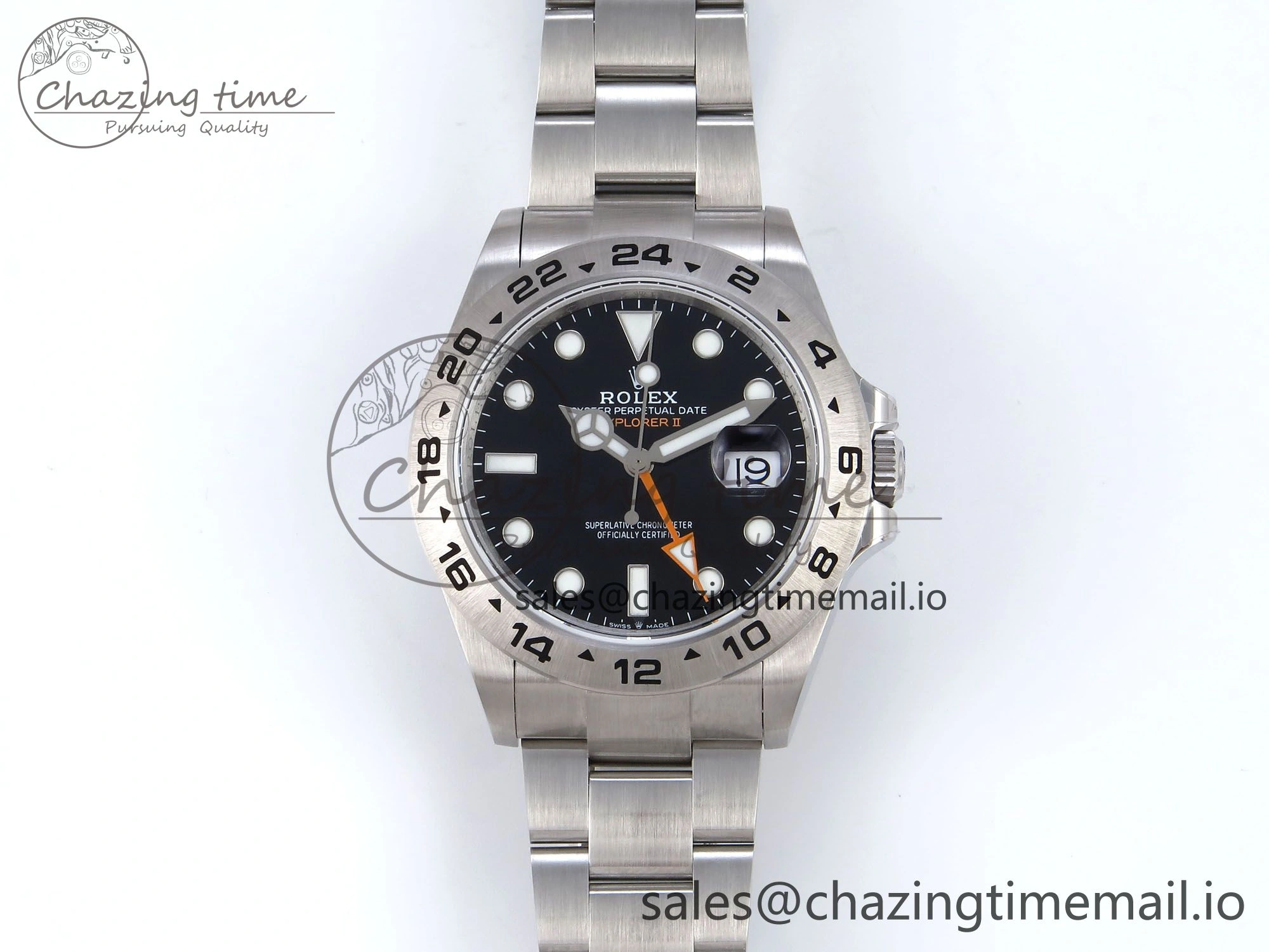 Explorer II 42mm 226570 904L SS QF 1:1 Best Edition Black Dial on Bracelet SH3285-2 CHS