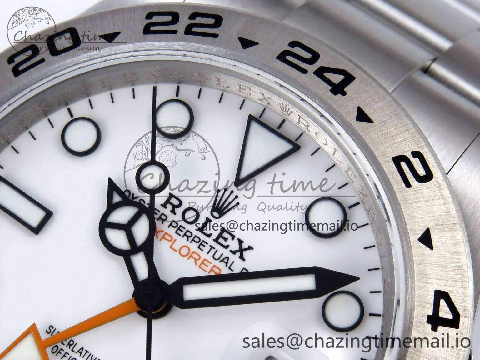 Explorer II 42mm 226570 904L SS QF 1:1 Best Edition White Dial on Bracelet SH3285-2 CHS
