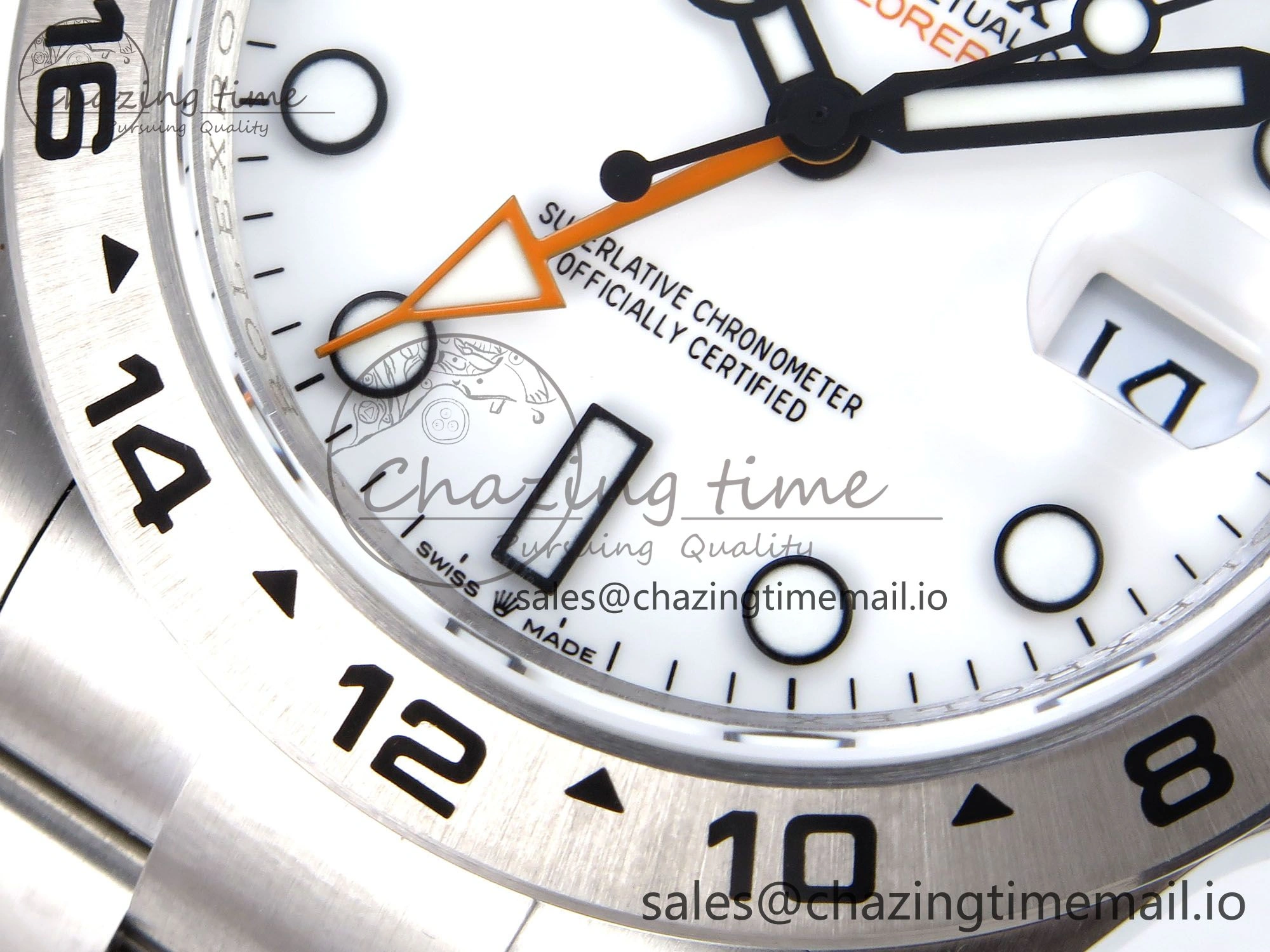 Explorer II 42mm 226570 904L SS QF 1:1 Best Edition White Dial on Bracelet SH3285-2 CHS