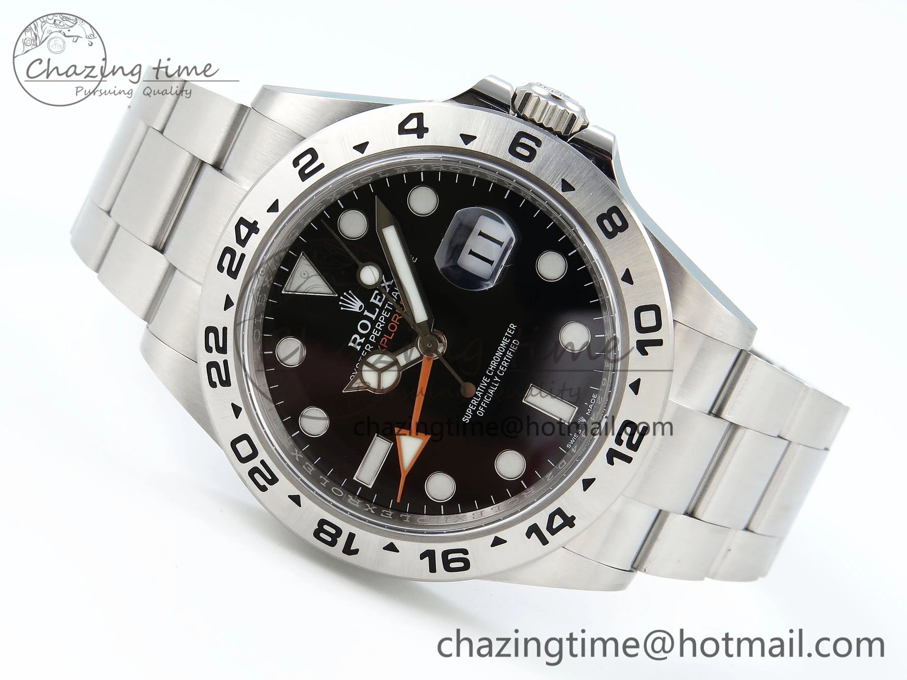 Explorer II 42mm 226570 Black 904L SS C+F 1:1 Best Edition Black Dial on Bracelet VR3285 CHS