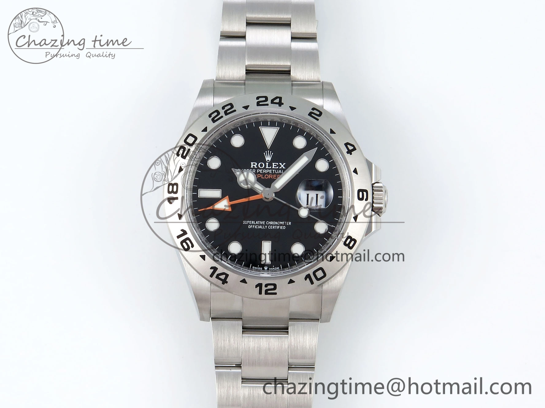 Explorer II 42mm 226570 Black 904L SS C+F 1:1 Best Edition Black Dial on Bracelet VR3285 CHS