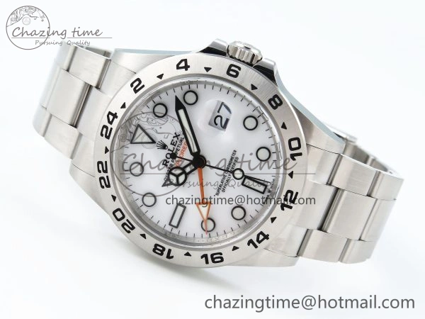 Explorer II 42mm 226570 Black 904L SS C+F 1:1 Best Edition White Dial on Bracelet VR3285 CHS