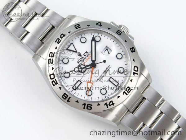 Explorer II 42mm 226570 Black 904L SS C+F 1:1 Best Edition White Dial on Bracelet VR3285 CHS