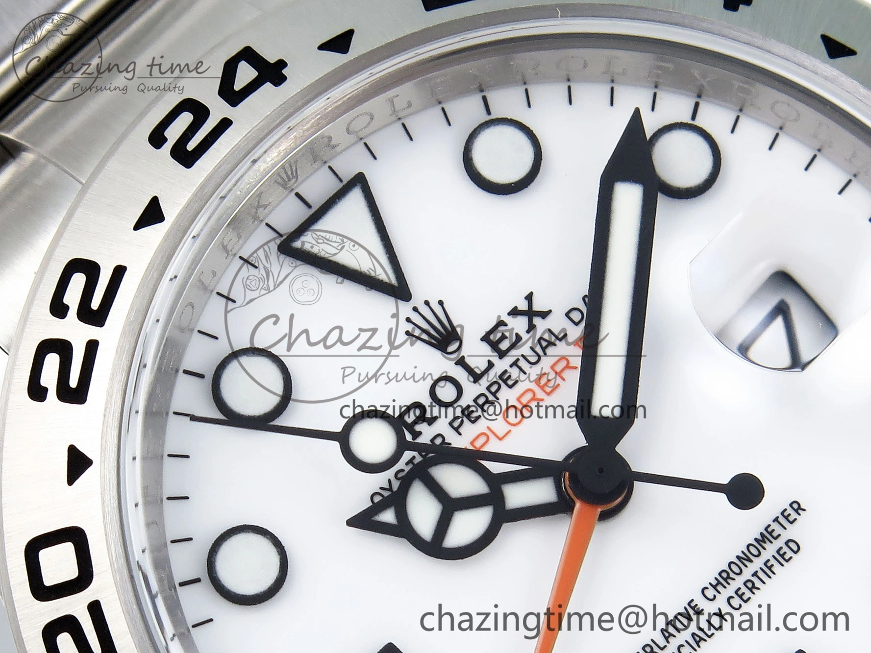 Explorer II 42mm 226570 Black 904L SS C+F 1:1 Best Edition White Dial on Bracelet VR3285 CHS