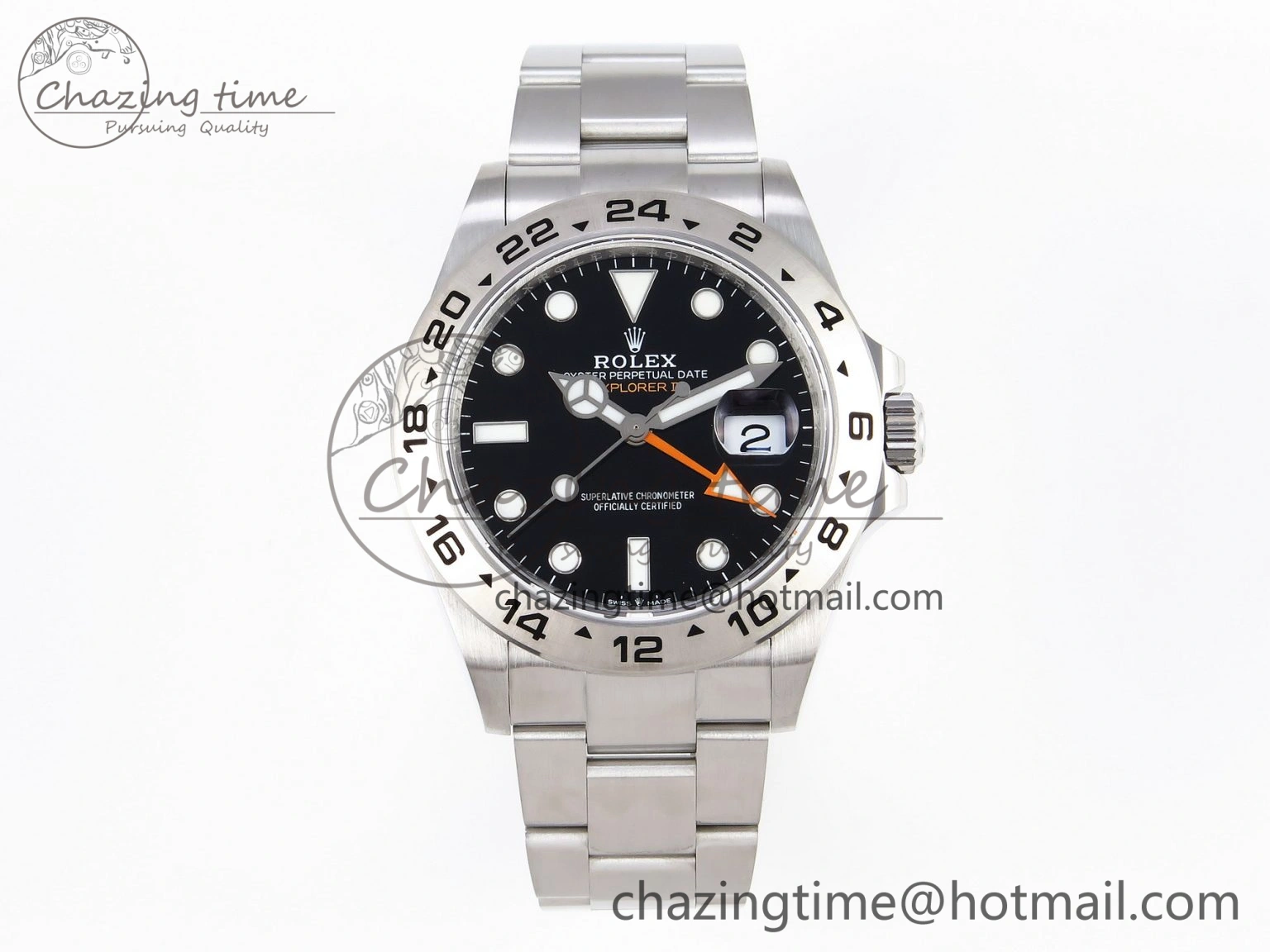 Explorer II 42mm 226570 Black 904L SS GMF 1:1 Best Edition Black Dial on Bracelet VR3285 CHS
