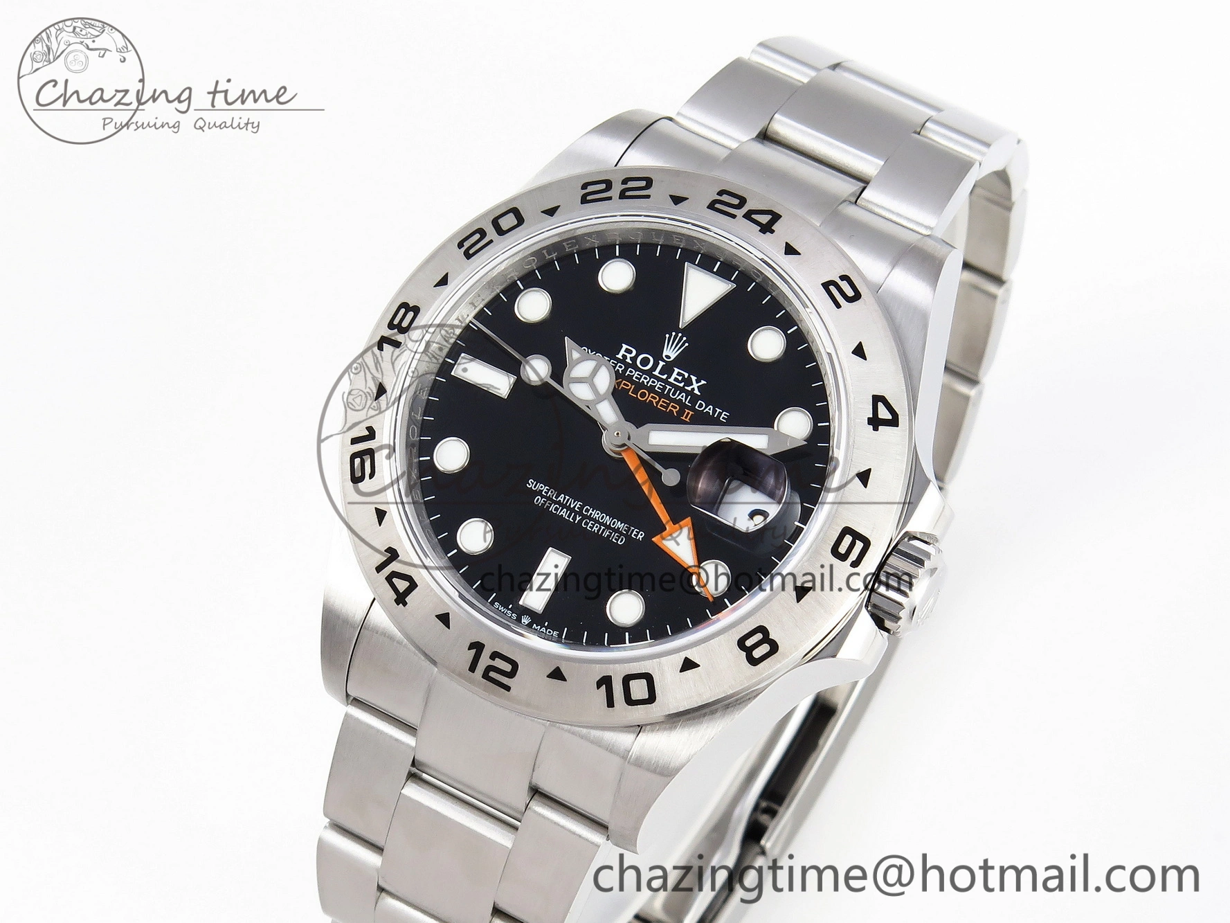 Explorer II 42mm 226570 Black 904L SS GMF 1:1 Best Edition Black Dial on Bracelet VR3285 CHS