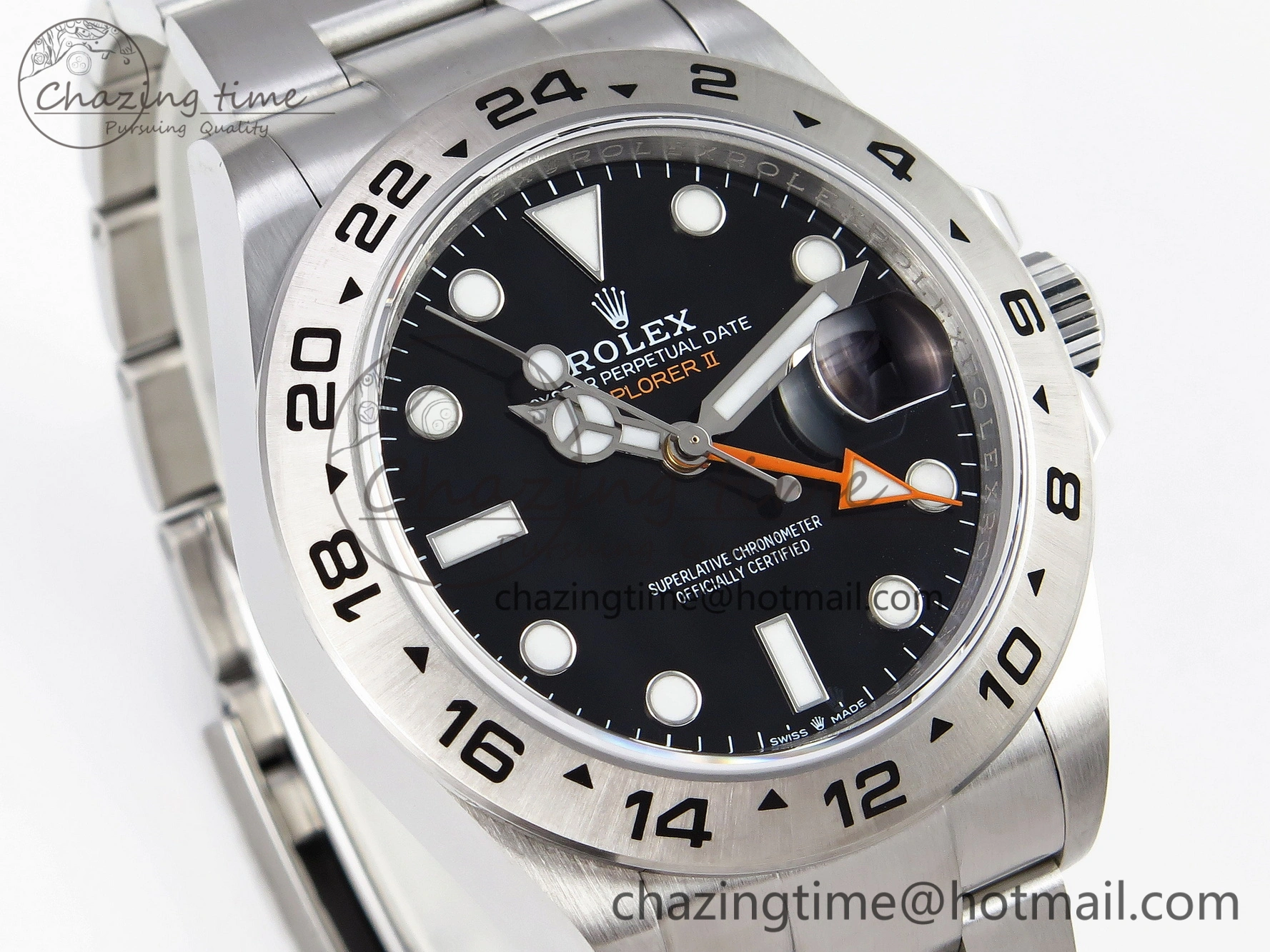 Explorer II 42mm 226570 Black 904L SS GMF 1:1 Best Edition Black Dial on Bracelet VR3285 CHS