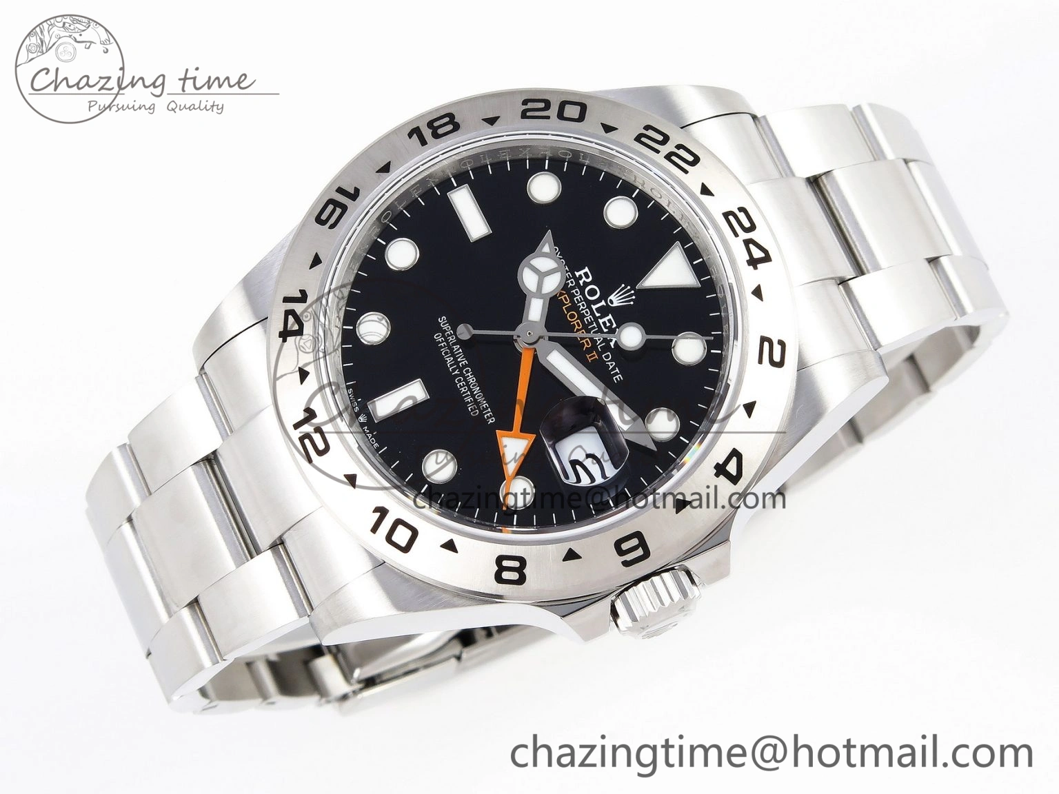 Explorer II 42mm 226570 Black 904L SS GMF 1:1 Best Edition Black Dial on Bracelet VR3285 CHS