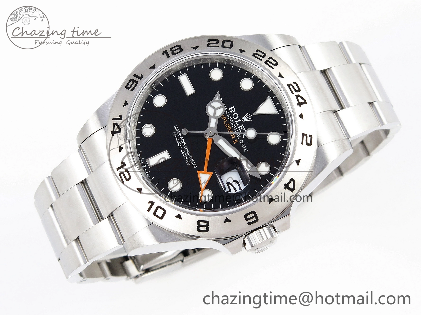 Explorer II 42mm 226570 Black 904L SS GMF 1:1 Best Edition Black Dial on Bracelet VR3285 CHS