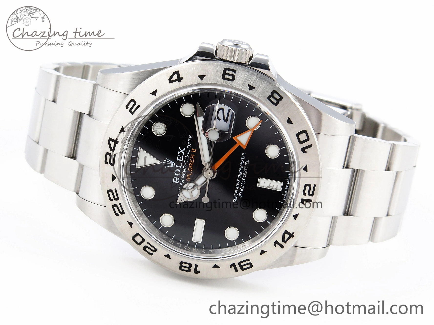 Explorer II 42mm 226570 Black 904L SS GMF 1:1 Best Edition Black Dial on Bracelet VR3285 CHS