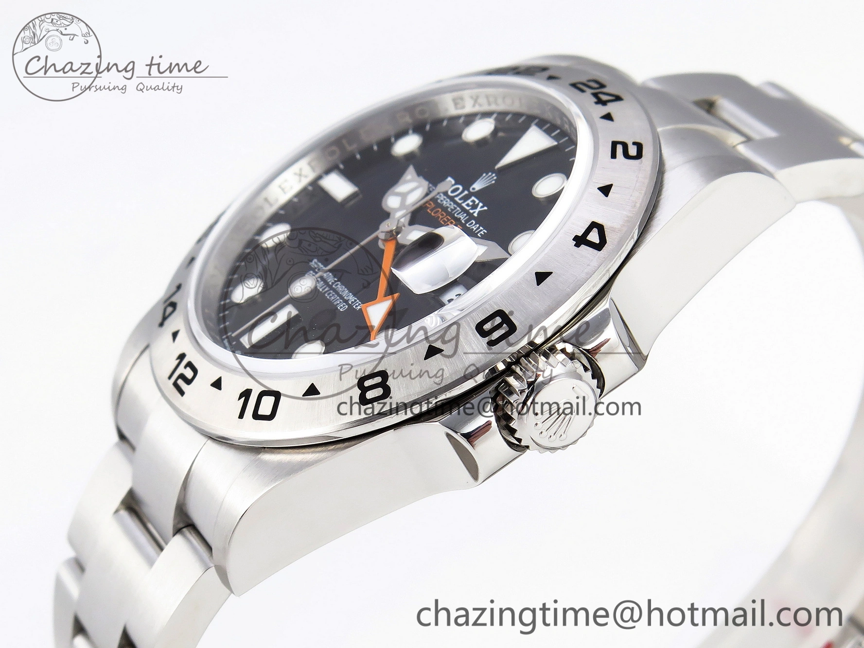 Explorer II 42mm 226570 Black 904L SS GMF 1:1 Best Edition Black Dial on Bracelet VR3285 CHS