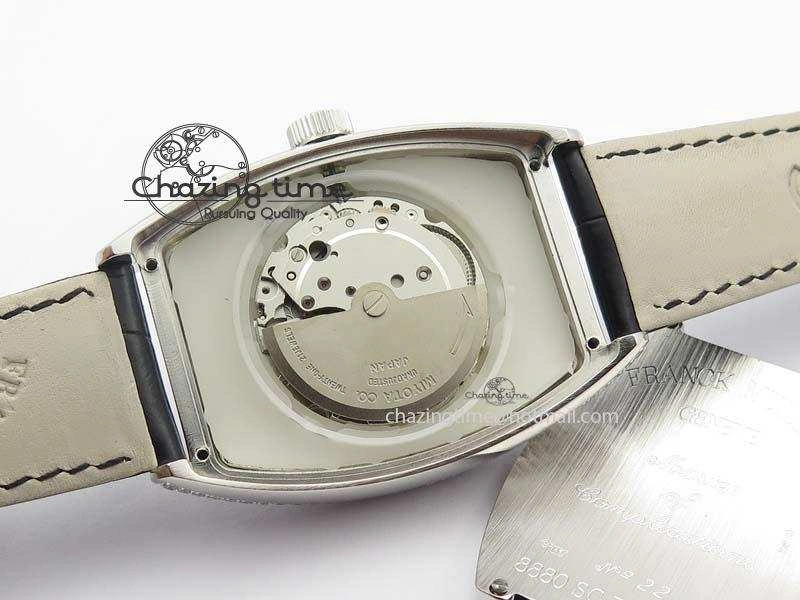 FM SS Diamond Case Best Edition Diamond Dial On Black Leather Strap SEIKO NH05A