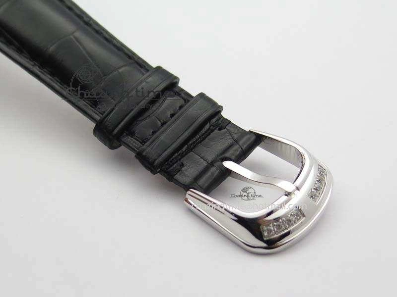 FM SS Diamond Case Best Edition Diamond Dial On Black Leather Strap SEIKO NH05A