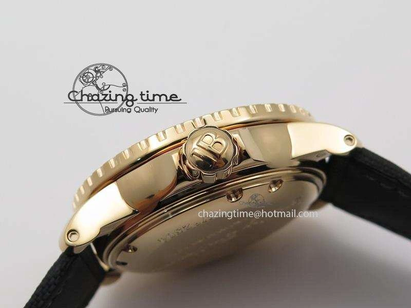 Fifty Fathoms 1:1 Noob Best Edition RG Black Dial on Sail-canvas Strap A2836