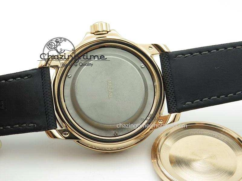Fifty Fathoms 1:1 Noob Best Edition RG Black Dial on Sail-canvas Strap A2836
