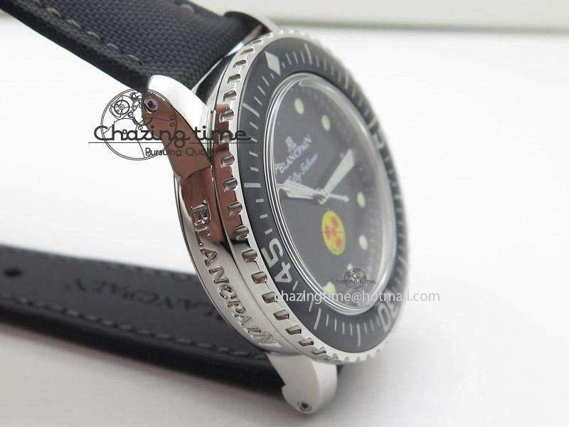 Fifty Fathoms 1:1 Noob Best Edition SS “No Radiation” Dial on Canvas Strap A2836