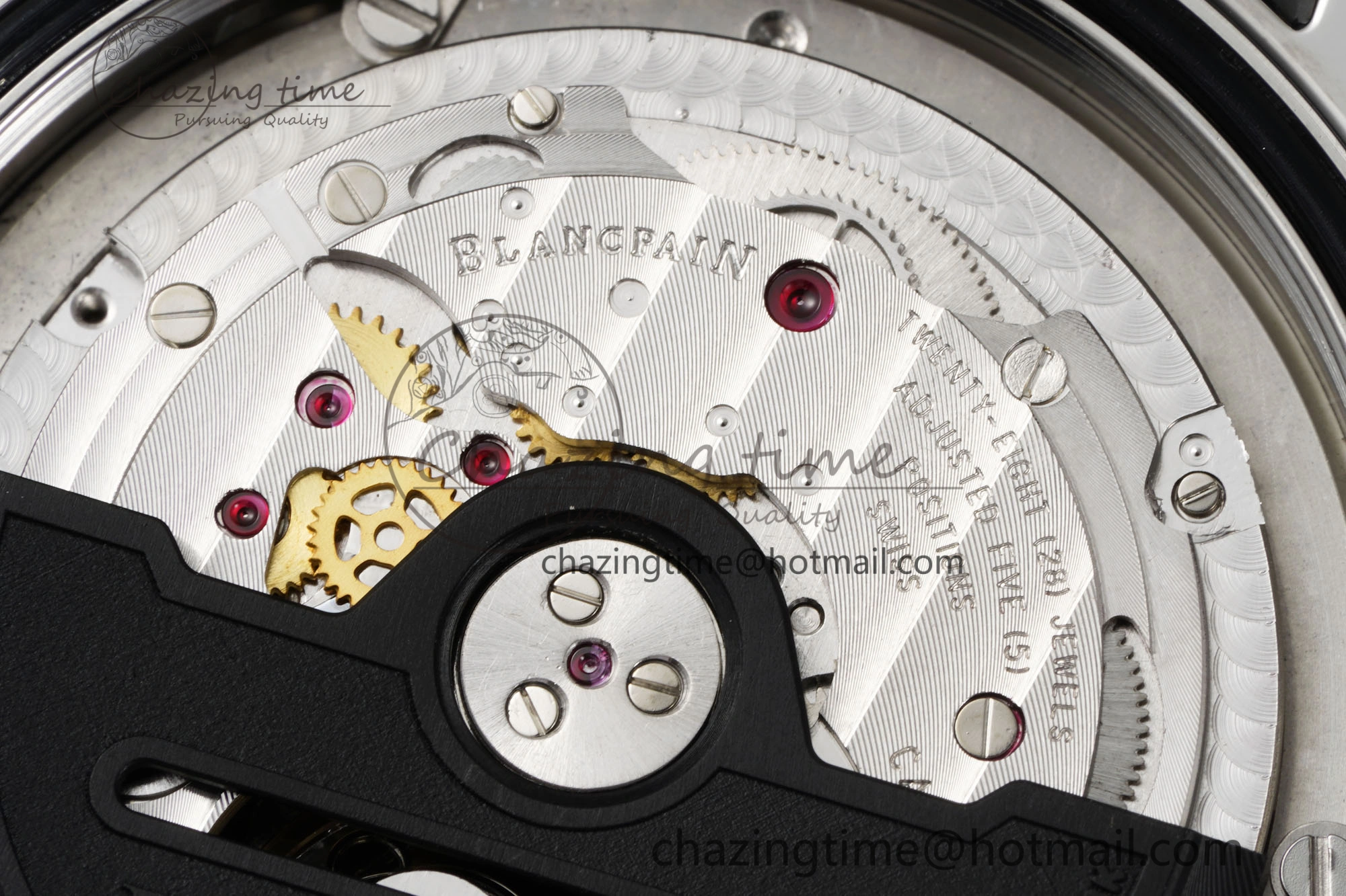 Fifty Fathoms 5008D No Rad SS 1:1 GSF Best Edition Black Dial on Black Rubber Strap A1151