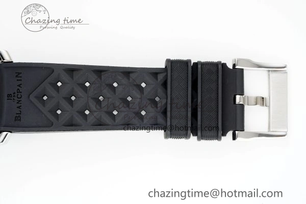 Fifty Fathoms 5008D No Rad SS 1:1 GSF Best Edition Black Dial on Black Rubber Strap A1151