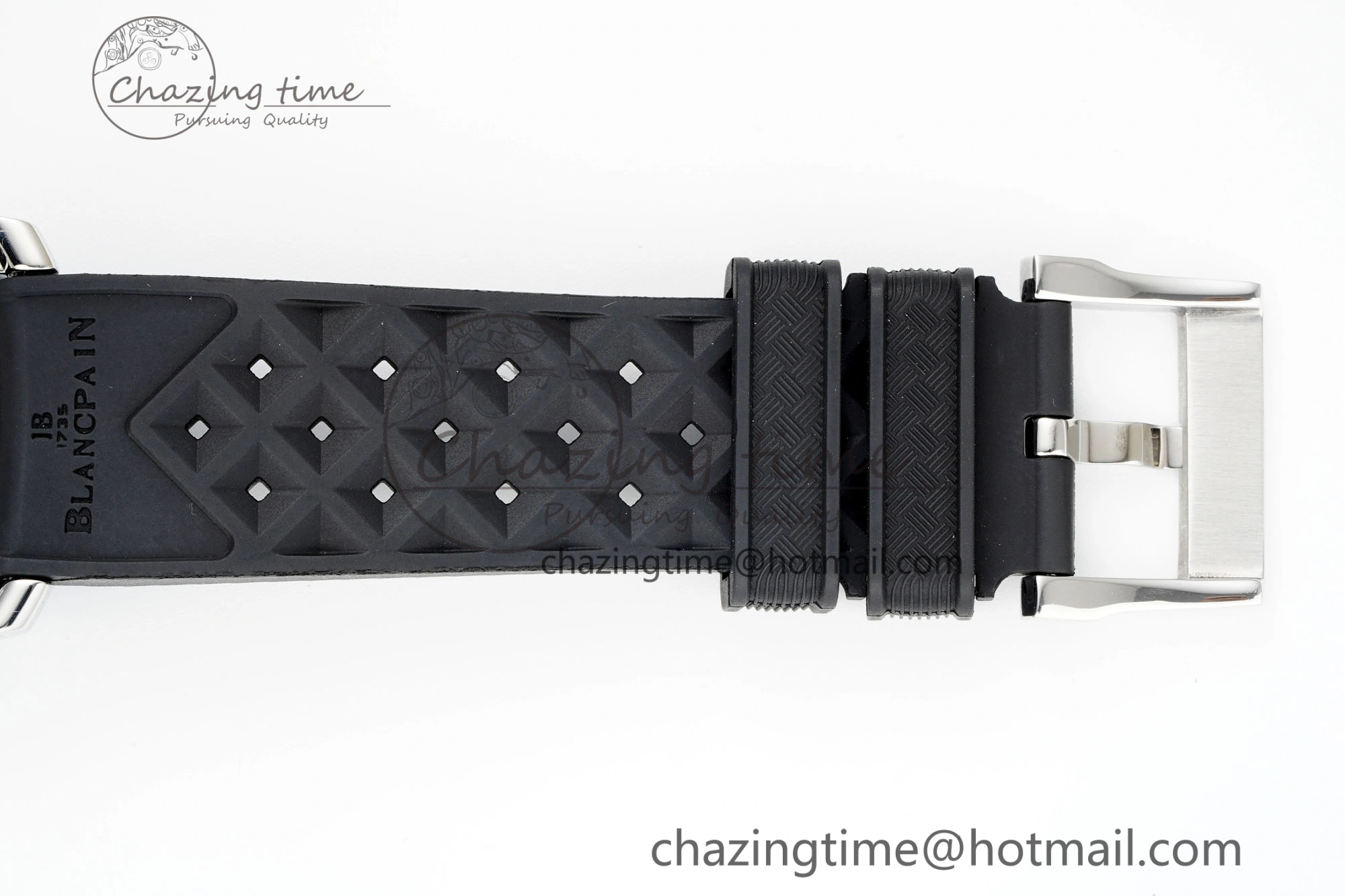 Fifty Fathoms 5008D No Rad SS 1:1 GSF Best Edition Black Dial on Black Rubber Strap A1151
