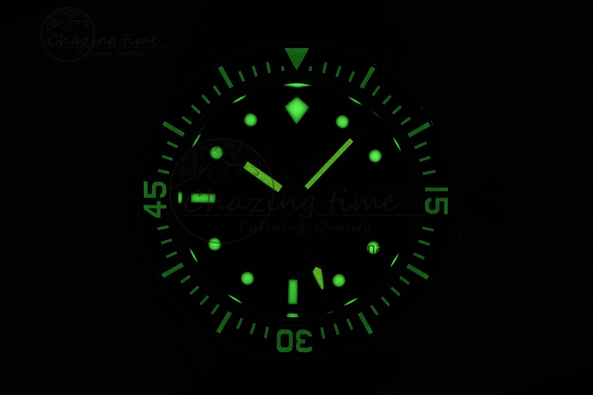 Fifty Fathoms 5008D No Rad SS 1:1 GSF Best Edition Black Dial on Black Rubber Strap A1151