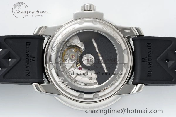 Fifty Fathoms 5008E No Rad Only Watch SS 1:1 GSF Best Edition Black Dial on Black Rubber Strap A1151