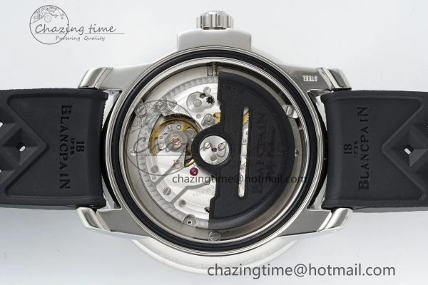 Fifty Fathoms 5008E No Rad Only Watch SS 1:1 GSF Best Edition Black Dial on Black Rubber Strap A1151