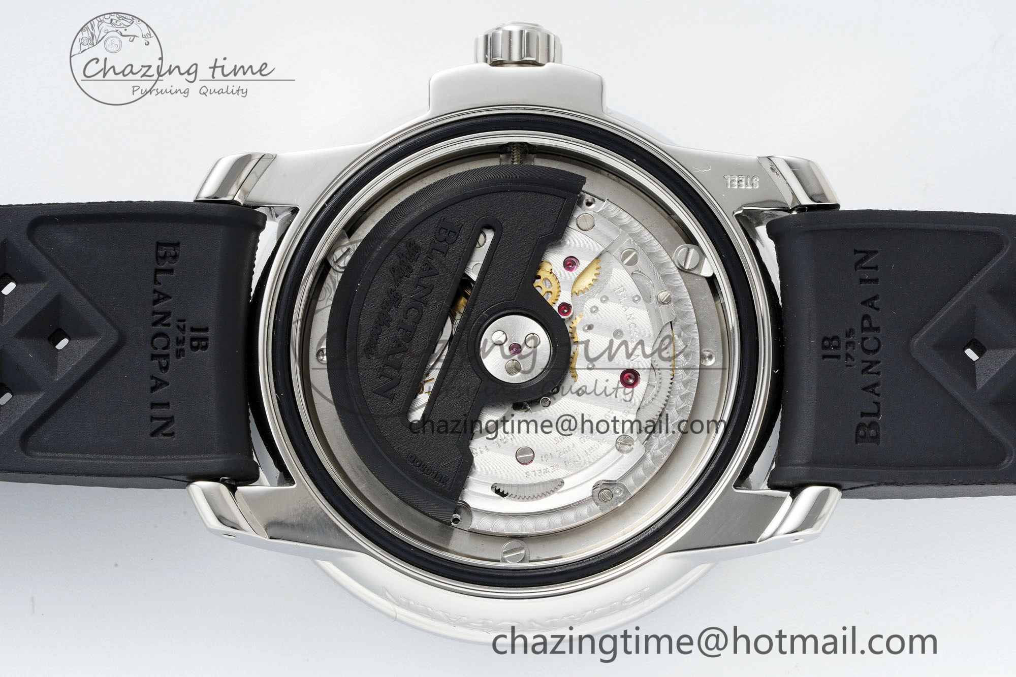 Fifty Fathoms 5008E No Rad Only Watch SS 1:1 GSF Best Edition Black Dial on Black Rubber Strap A1151