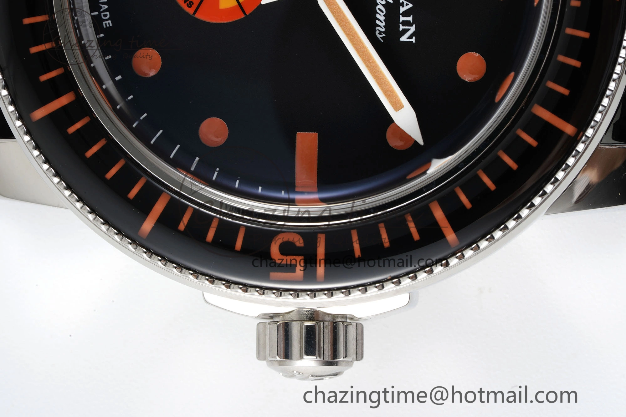 Fifty Fathoms 5008E No Rad Only Watch SS 1:1 GSF Best Edition Black Dial on Black Rubber Strap A1151