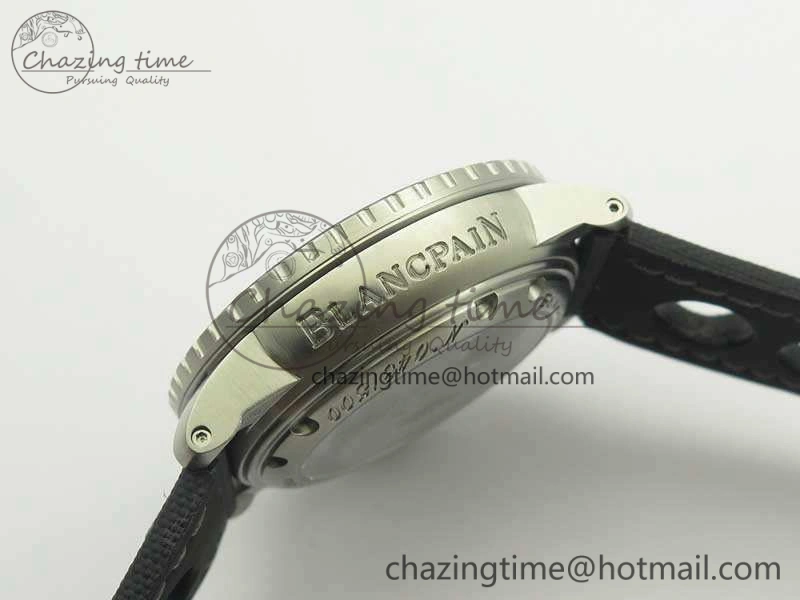 Fifty Fathoms 5015C SS Black ZF 1:1 Best Edition Black Dial On Nylon Strap A1315