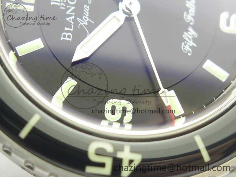 Fifty Fathoms 5015C SS Black ZF 1:1 Best Edition Black Dial On Nylon Strap A1315