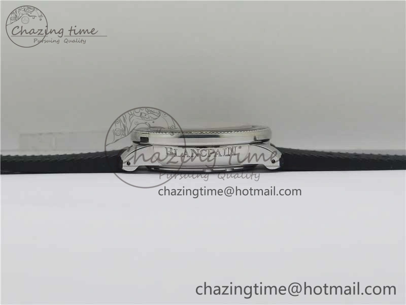 Fifty Fathoms Barakuda 5008B 40mm SS 1:1 ZF Best Edition Black Dial on Black Rubber Strap A1151