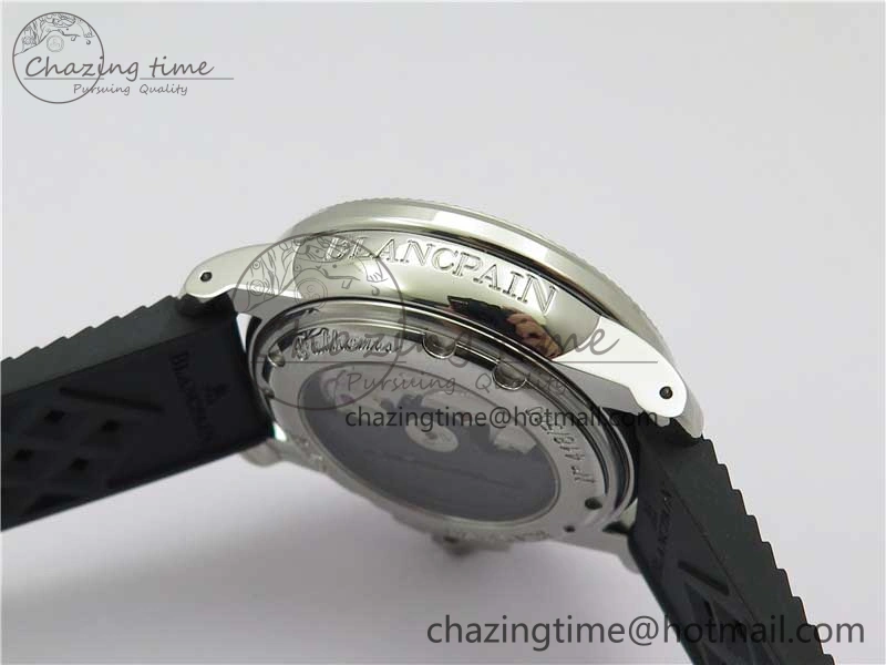 Fifty Fathoms Barakuda 5008B 40mm SS 1:1 ZF Best Edition Black Dial on Black Rubber Strap A1151