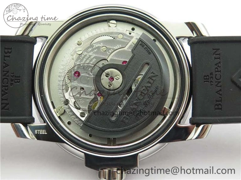 Fifty Fathoms Barakuda 5008B 40mm SS 1:1 ZF Best Edition Black Dial on Black Rubber Strap A1151