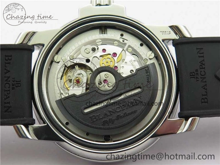 Fifty Fathoms Barakuda 5008B 40mm SS 1:1 ZF Best Edition Black Dial on Black Rubber Strap A1151