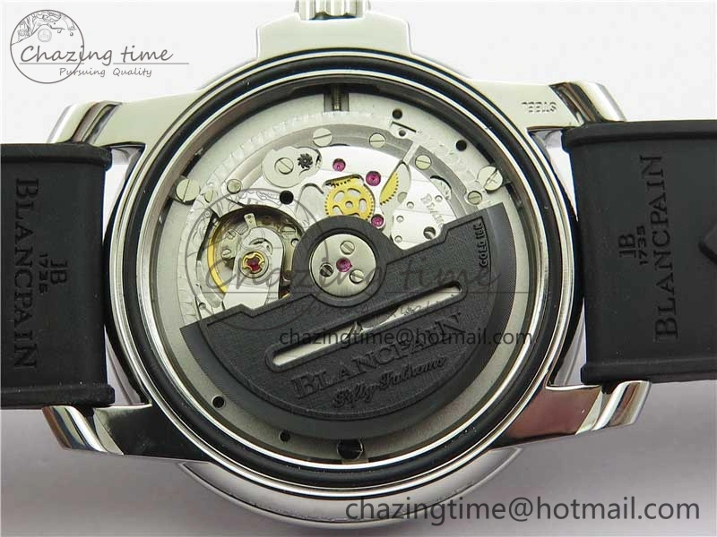 Fifty Fathoms Barakuda 5008B 40mm SS 1:1 ZF Best Edition Black Dial on Black Rubber Strap A1151