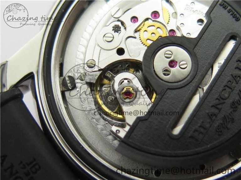 Fifty Fathoms Barakuda 5008B 40mm SS 1:1 ZF Best Edition Black Dial on Black Rubber Strap A1151