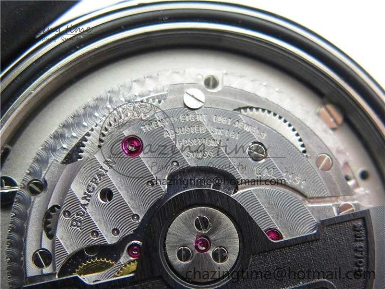 Fifty Fathoms Barakuda 5008B 40mm SS 1:1 ZF Best Edition Black Dial on Black Rubber Strap A1151