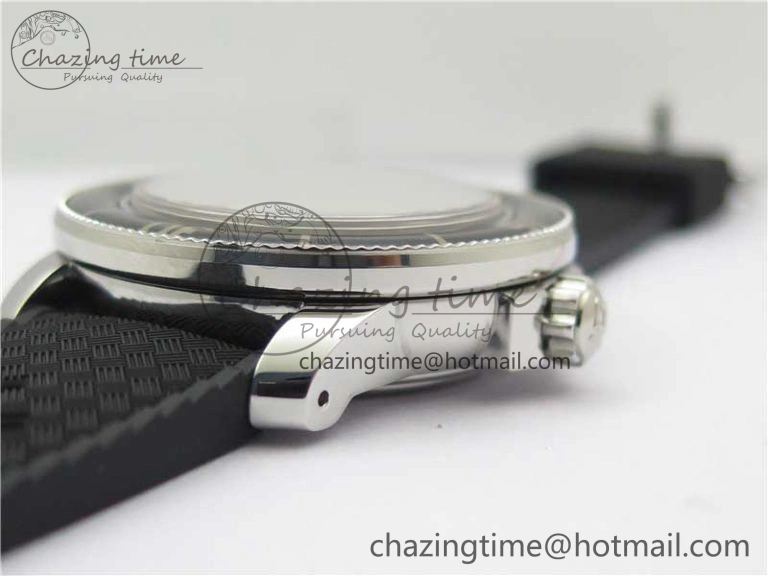 Fifty Fathoms Barakuda 5008B 40mm SS 1:1 ZF Best Edition Black Dial on Black Rubber Strap A1151