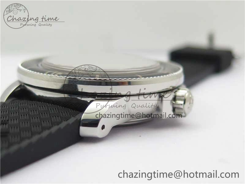 Fifty Fathoms Barakuda 5008B 40mm SS 1:1 ZF Best Edition Black Dial on Black Rubber Strap A1151